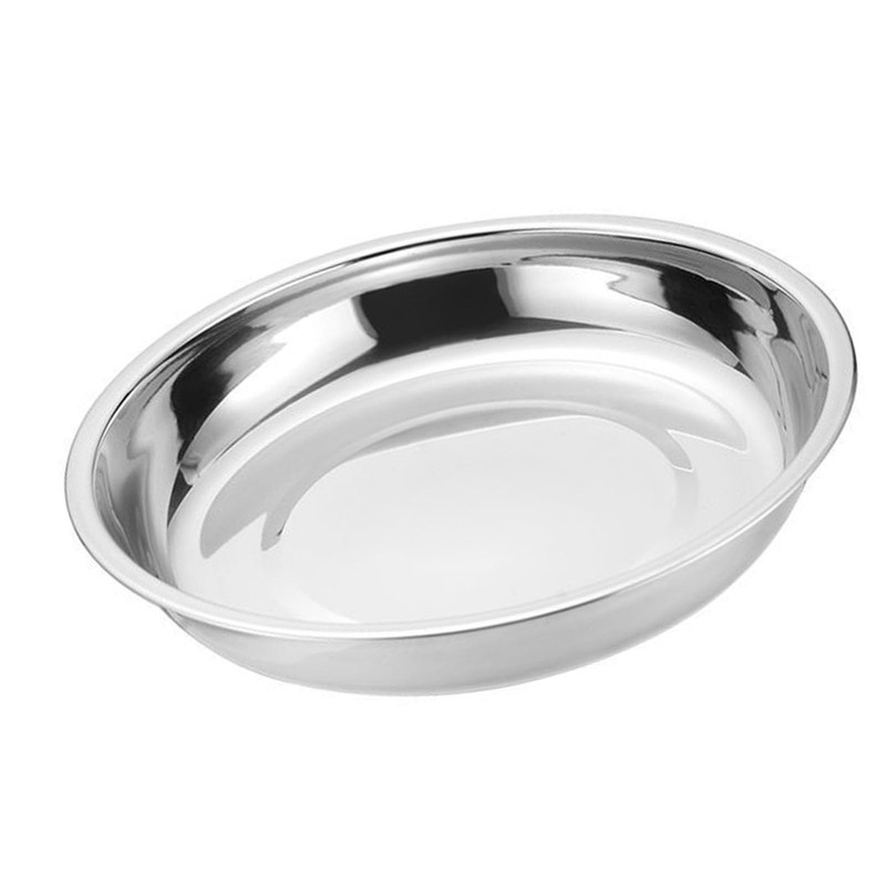 Qukaim Stainless Steel Round Plate Stainless Steel Round Dinner Plate