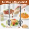 Fililogor Cooking Spoons 2pcs Kitchen Cooking Utensils Set, Stainless Steel