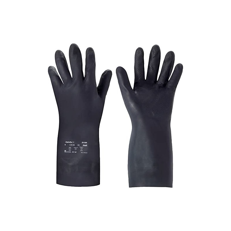 [Indust.starter] Ansell Chemical Resistant Gloves, Alpha-Tech 29-500, Large Size 29-500-9