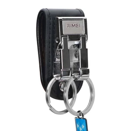 Heavy Duty Belt Clip Keychain, Duty Belt Key Holder Leather, Belt Clip for Keys, Belt Loop Keychain, Key Holder With Detachable Keyring, Leather Wristlet Keychain (Black)