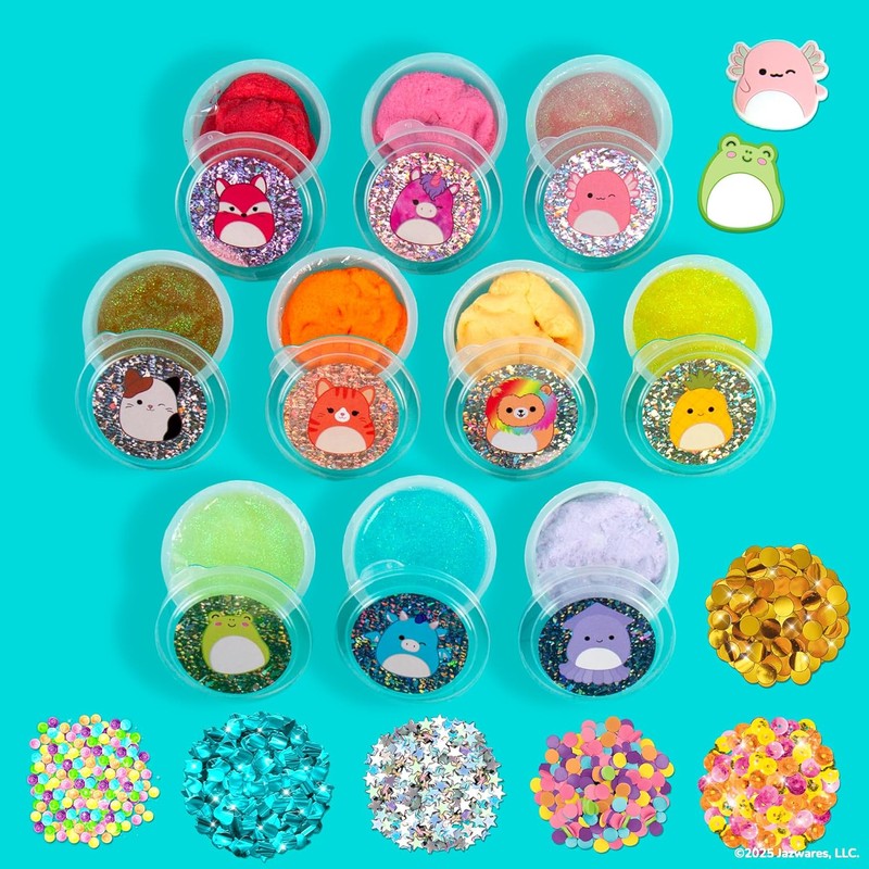 Horizon Group USA Original Squishmallows Ultimate Scented Slime Mix'Ins, 10-Pack