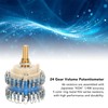 Two Channels Volume Potentiometer 2×24 Gear 20K High Accuracy Volume
