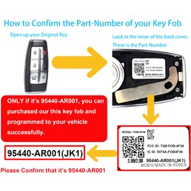 Smart Key for Hyundai Genesis GV70 2022-2023, Alliskeys 6-Buttons Proximity Key Fob Replacement for Hyundai Genesis GV70 2022 2023 TQ8-FOB-4F36 95440-AR001