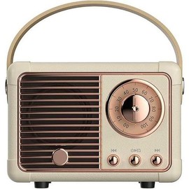 Retro Bluetooth Speaker, Vintage Decor, Small Wireless Bluetooth Speaker, Cute Old Fashion Style for Kitchen Desk Bedroom Office Party Outdoor Kawaii for Android/iOS Devices Audio Smartphone - Color: Black