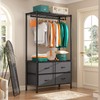Raybee Clothes Rack with 4 Drawers and Shelves,Heavy Duty Clothing