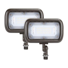 GKOLED 30W LED Flood Light, Outdoor Security Lighting Fixtures, 100W PSMH Replacement, 2700 Lumens, 3000K Warm White, 120-277V, Adjustable Knuckle Mount, UL Listed