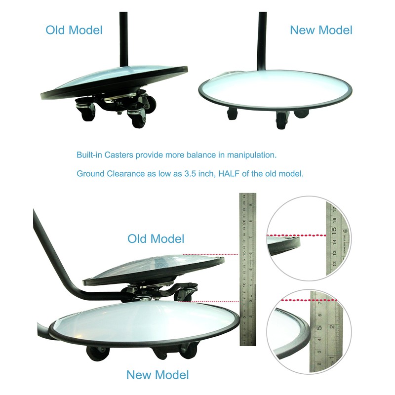 Under Vehicle Inspection Mirror - 12 Inch Convex Search Mirror