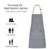 Luoqun88 Unisex Adjustable Black Bib Apron with 2 Pockets, Professional