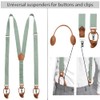 LINILI Leinen Hosentr√§ger mit Leder f√ºr Herren, Y-Form und 3cm