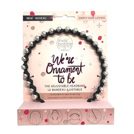 invisibobble Hairhalo We're Ornament To Be Head Band, White/Black, Adjustable Headband, Hairbands Made for Everyone - Individually Adapted to the Shape of the Head and Worn All Day with No Pain or Uncomfortable Pressure