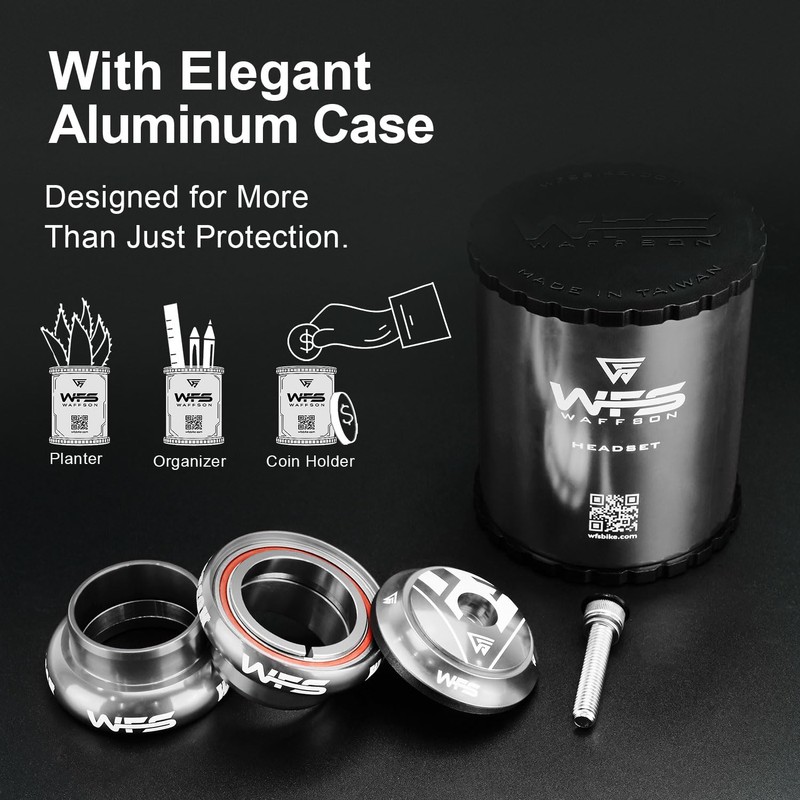 WFS NV.58 1-1/8 Inch CNC Threadless Headset with Top Cap,