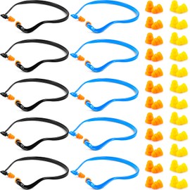 Banded Ear Plugs Band Earplugs Silicone Banded Hearing Protection and Replacement Earplugs Inner-Aural Ear Plugs for Sleeping, Shooting, Travel and Construction Work (30 Pairs)