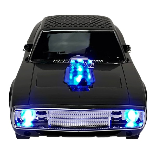 QFX Bluetooth 1968 Retro Muscle Car Replica Speaker, Dual 2-inch
