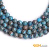 GEM-inside 8mm Round Smooth Dyed Blue Sea Sediment Jasper Jewelry