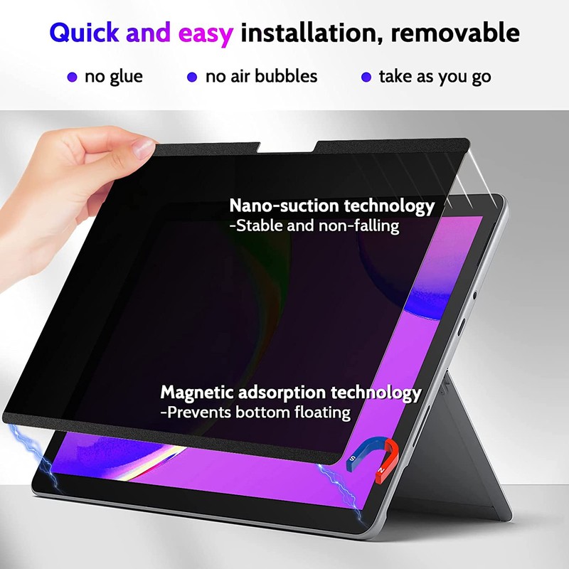 Laptop Screen Protector 10.5 Inch Magnetic Removable Blue Ray Blocking