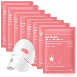 Mascarilla de Colágeno para Mujer - 8 Piezas - Mascarilla Hidrogel con Niacinamida - Hidratación Profunda 8h - Reduce Poros - Aporta Brillo y Elasticidad