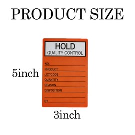 Hold Quality Control Labels Stickers, 3×5 Inch Quality Hold Stickers Inventory Control Labels for Shipping,Inventory,Production Line,Warehouse,Management,Inspection(200Pcs)