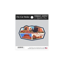 Die Cut Sticker Sedona, Arizona, Collage, Contour Vinyl Sticker 1 to 3 inches (Waterproof Decal for Cars, Water Bottles, Laptops, Coolers), Small