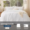 FreshCulture Boho Duvet Cover King Size Boho Bedding,White Tufted King