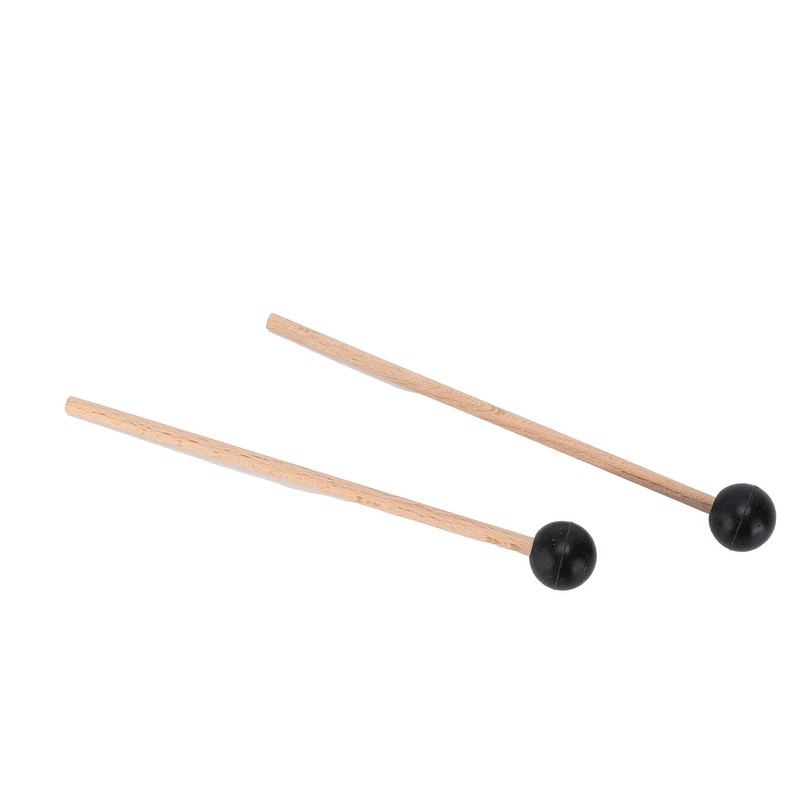 2Pcs Ethereal Drumstick Maple Percussion Drum Sticks Rubber Round Head