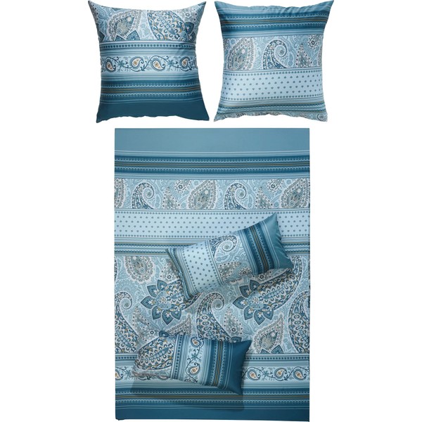 Erwin Müller Bed Linen Mako Satin Blue Size 155 x