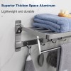 Burkey Toallero Doble Acero Inoxidable Baño De Pared Con 5