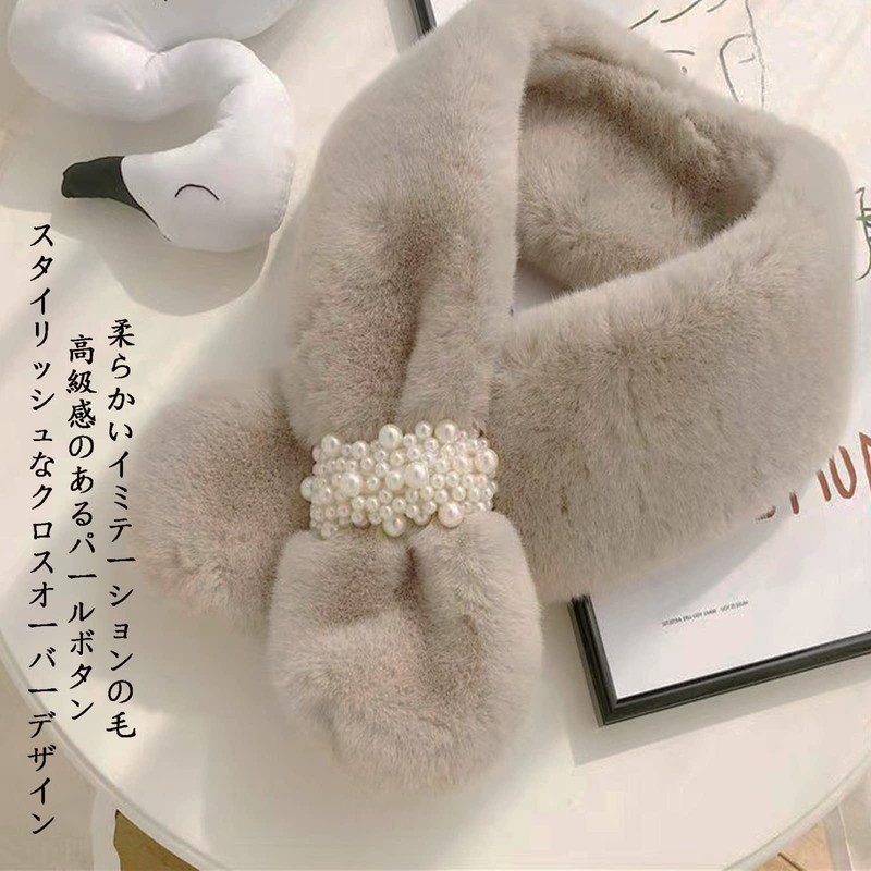 Doyime Faux Fur Tippet Scarf, Snood, Women's, Scarf, Fluffy, Warm,