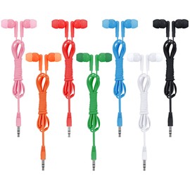 QIDAIZUOEN - Paquete de 30 auriculares a granel para aulas, auriculares para estudiantes envueltos individualmente para la escuela en 7 colores