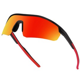 TJUTR Kids Polarized Sports Sunglasses, Baseball Softball Cycling Sun Glasses with UV400 Protection for Boys Girls Age 6-12