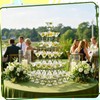 Rtteri 36 Pcs Sage Green Plastic Martini Glasses with Ribbon