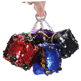 MOBUTOFU 5pcs Stylish Sequin Coin Pouch Portable Small Wallet for Women Lovely Change Bag for Girls Lightweight for Daily Use Design Random Colors