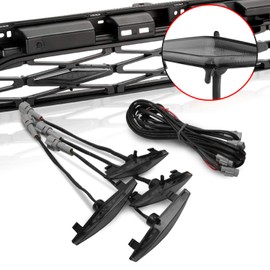 Seven Sparta 4 PCS Grill Led Lights Compatible with Toyota 4Runner 2014-2024 TRD Pro Grille and 2014-2019 SR5, Premium, Limited, TRD Off-Road, Fuse and Instruction Included (Smoke Shell/White Light)