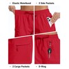 MAGCOMSEN Womens Cargo Shorts Quick Dry Lightweight Red Hiking Golf