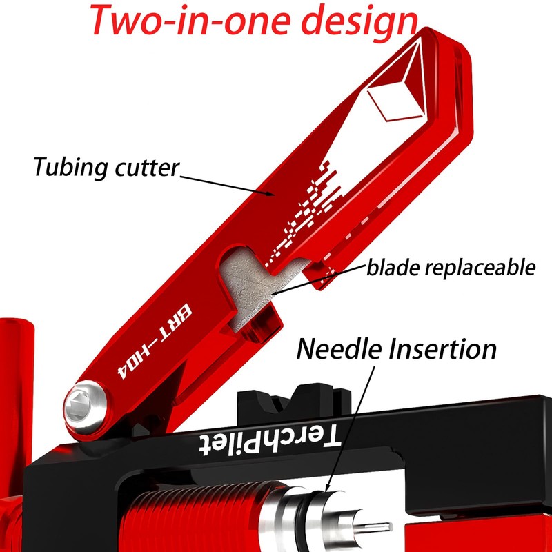Bike Hydraulic Hose Cutter, Needle Driver & 8pcs Brass Olives