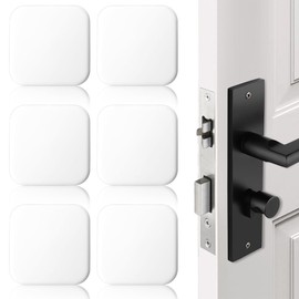 6 Packs Door Stopper Wall Protector, Doors Knob Stoppers Wall Protector Silicone Doors Bumper Self-Adhesive Walls Shield Door Knob Protectors for Home Office School Walle Surfaces (White)