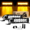 Nilight LED Light Bar Amber 2Pcs 7 Inch 30W Spot