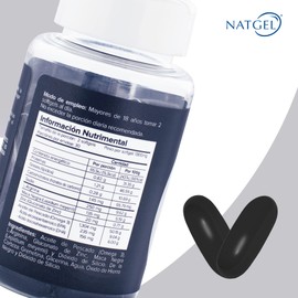 NatGel Maca Negra con L-Arginina, Zinc y Omega 3 | Refuerza Energía, Resistencia, Vitalidad y Equilibrio Hormonal Masculino | 60 Softgels de 1,300 mg