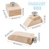 3 Pieces Wooden Sanding Block, Beech Wood Sanding Block Covers
