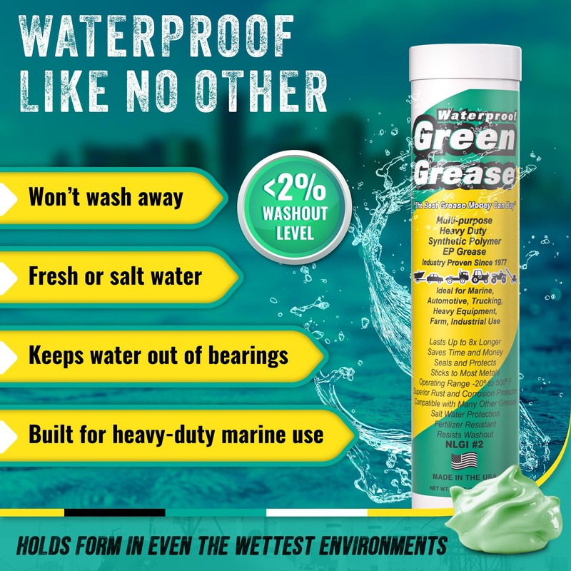 Ultra Heavy Duty Green Grease Tube (14oz - 1 Pack)