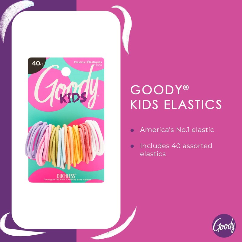 Goody Kids Ouchless Hair Elastics – No Pull, No Breakage,