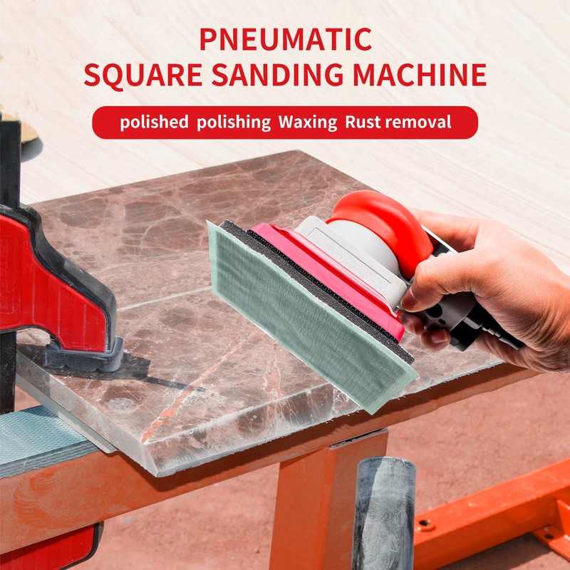 DATOUBOSS Random Orbit Sander Square Pneumatic Palm Air Sander for