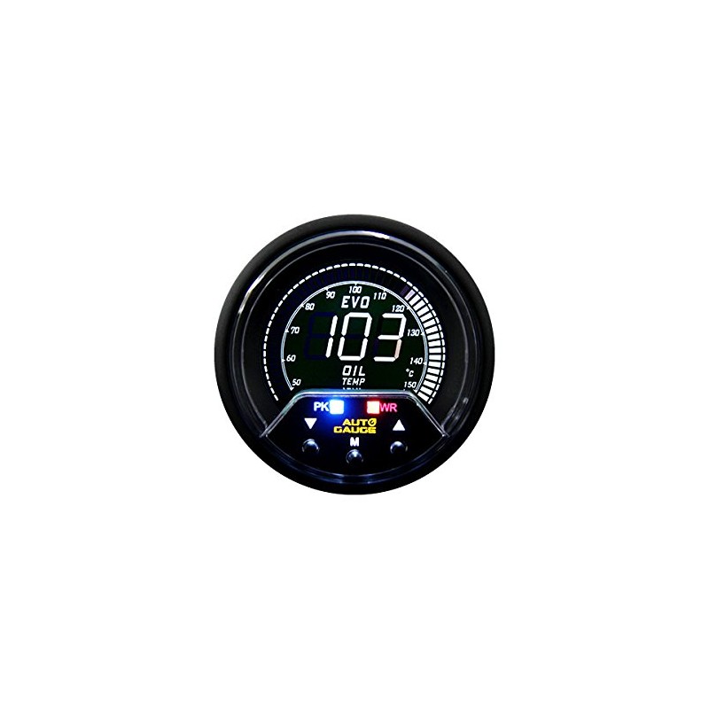 Auto Gauge Oil Thermometer 2.4 inches (60 mm) Extra Meter,