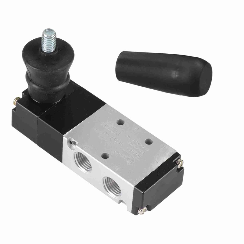 Pneumatic Manual Hand Lever Control Valve Aluminium Alloy 5 Way