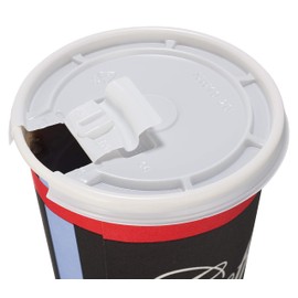 [400 Pack] White Flat Tear Back Lids for Hot Cup, Coffee Cup, Paper Cup - Universal Size Fits 10,12,16,20oz Disposable Cups - White Coffee Cup Lids Standard 90mm