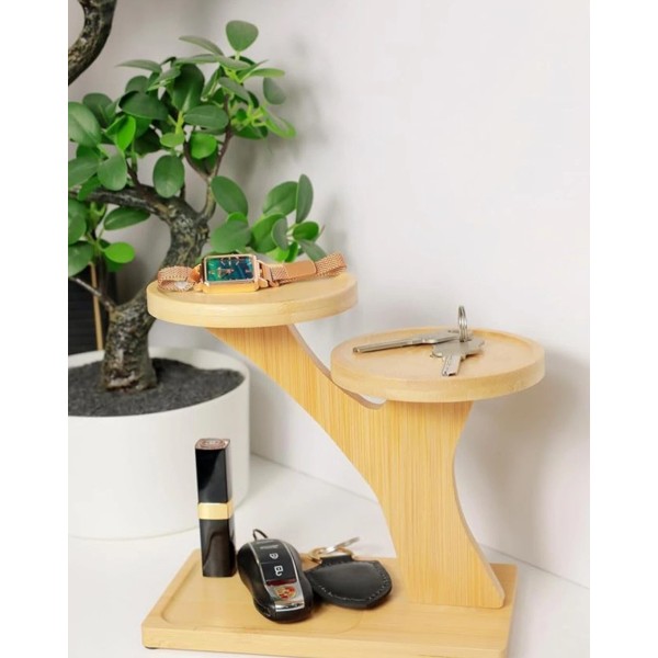 Unbranded Cut-nic Wood Key Tray for Entryway Table