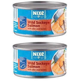 NIXE Wild Salmon with skin and bones, 213g (pack of 2)