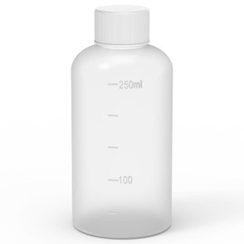 stonylab Narrow Mouth Reagent Bottle, HDPE Screw Cap, 2 Pack, 250 ml Capacity, Laboratory Supply, Durable and Chemical Resistant