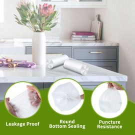 2.6-Gallon Small Trash bags: Clear Bathroom Trash Bags Small Garbage Bags for Bathroom Bedroom Office - 10L Mini Trash-Can-Liners (120 counts)