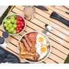 Lafuntar Camping Plate Bowl Cup Cutlery Set for 1, 8-Piece