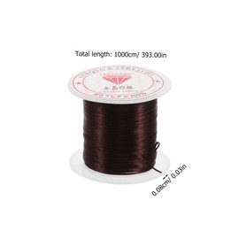 Ipetboom Strong Elastic Bead Cord for Hair Extensions Stretchy Crystal Thread for Jewelry Making Craft Projects Durable Easy to Use Compatible with Various Hair Types Brown